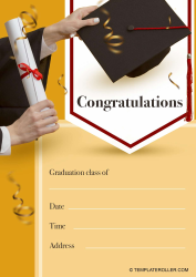 Document preview: Graduation Invitation Template - Yellow