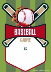 Document preview: Baseball Flyer Template - Red