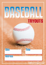 Document preview: Baseball Flyer Template - Beige