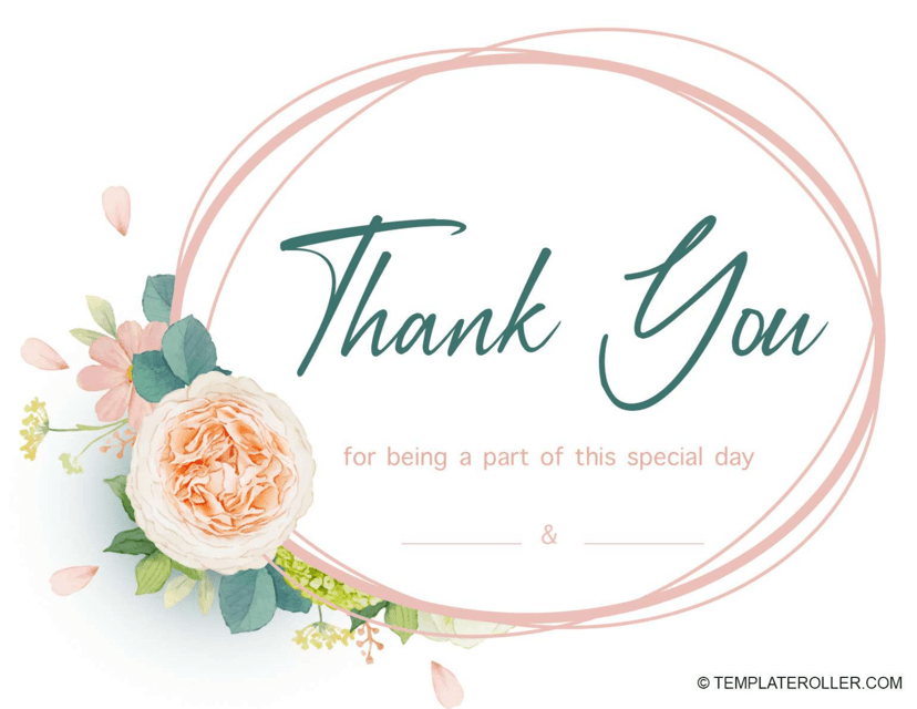 Wedding Thank You Card Template - White