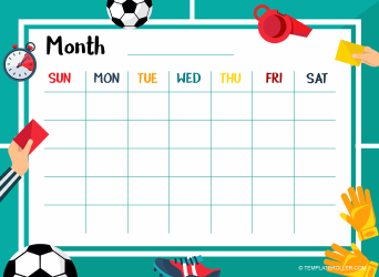 Document preview: Soccer Schedule Template