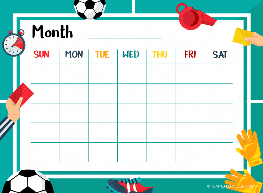 Soccer Schedule Template Download Printable PDF Templateroller