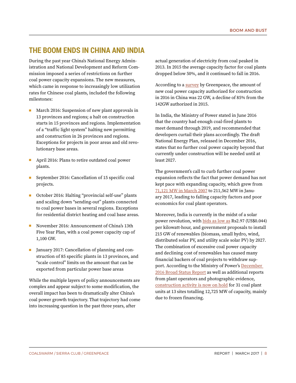 Boom and Bust 2017: Tracking the Global Coal Plant Pipeline - Christine Shearer, Nicole Ghio, Lauri Myllyvirta, Aiqun Yu, Ted Nace, Page 8