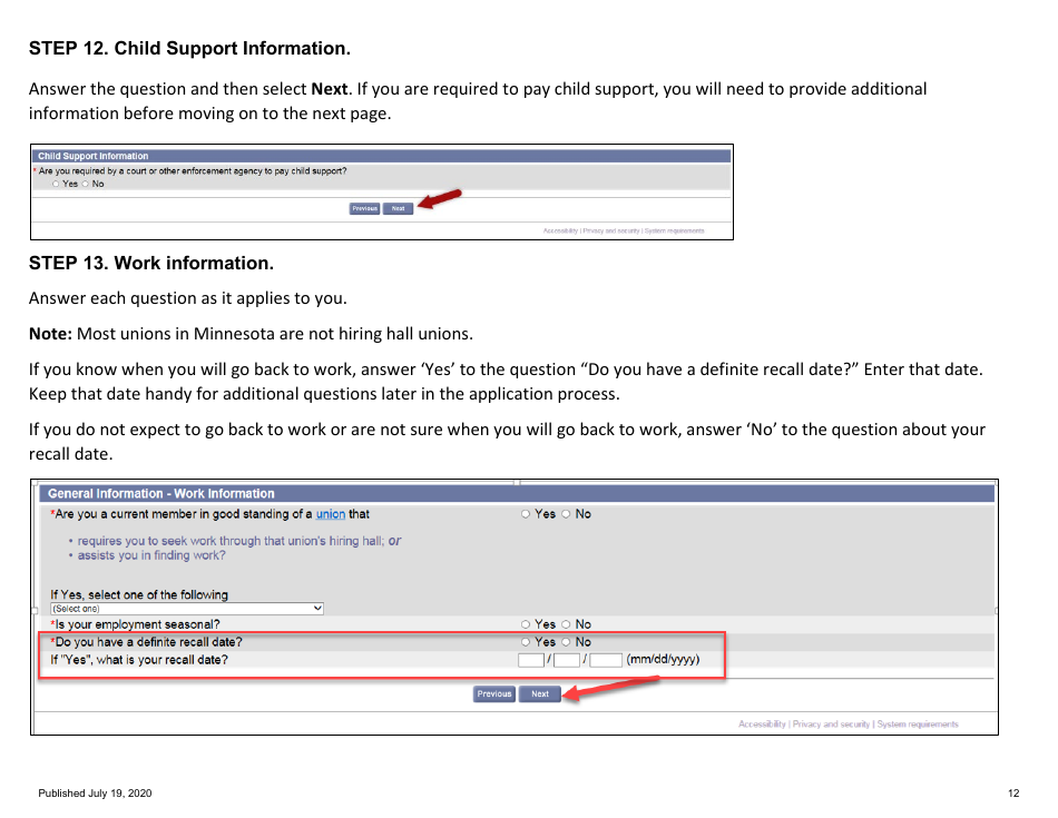 For Self-employed and Contract Workers Step-By-Step Guide to Completing the Ui Application During Covid-19 - Minnesota, Page 12