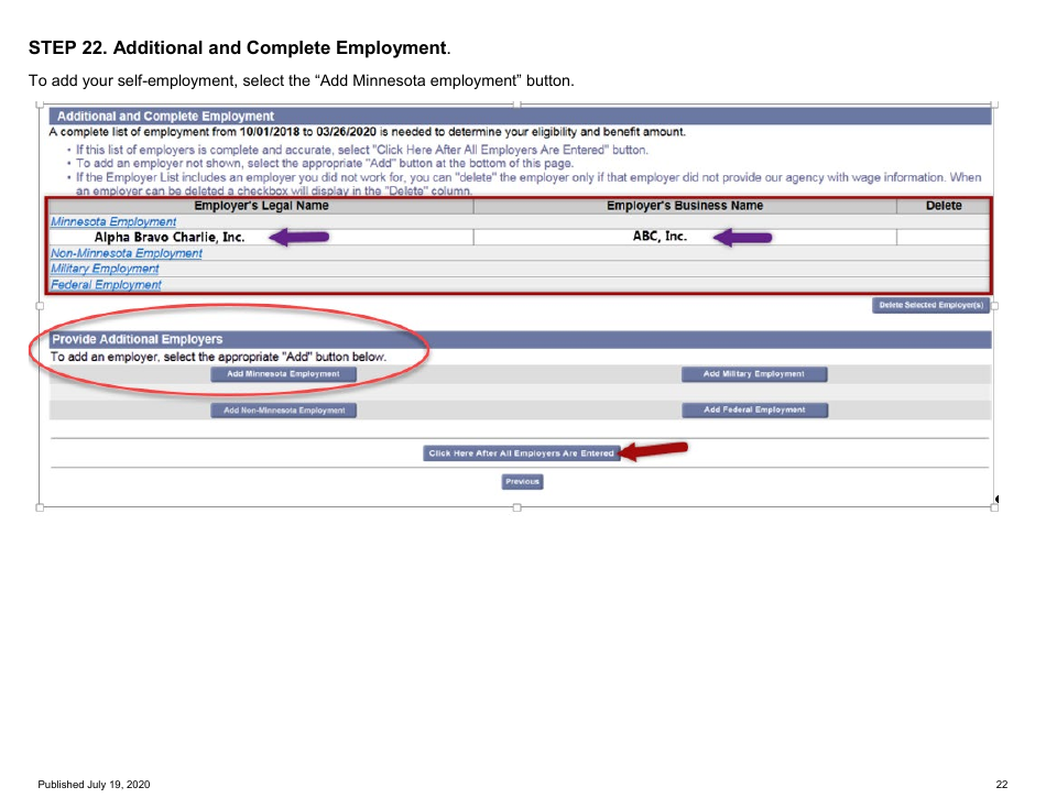 For Self-employed and Contract Workers Step-By-Step Guide to Completing the Ui Application During Covid-19 - Minnesota, Page 22