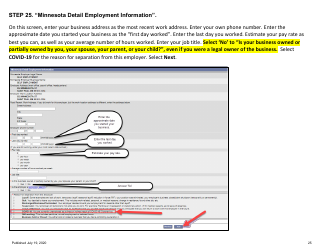 For Self-employed and Contract Workers Step-By-Step Guide to Completing the Ui Application During Covid-19 - Minnesota, Page 25