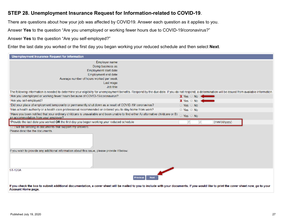 For Self-employed and Contract Workers Step-By-Step Guide to Completing the Ui Application During Covid-19 - Minnesota, Page 27