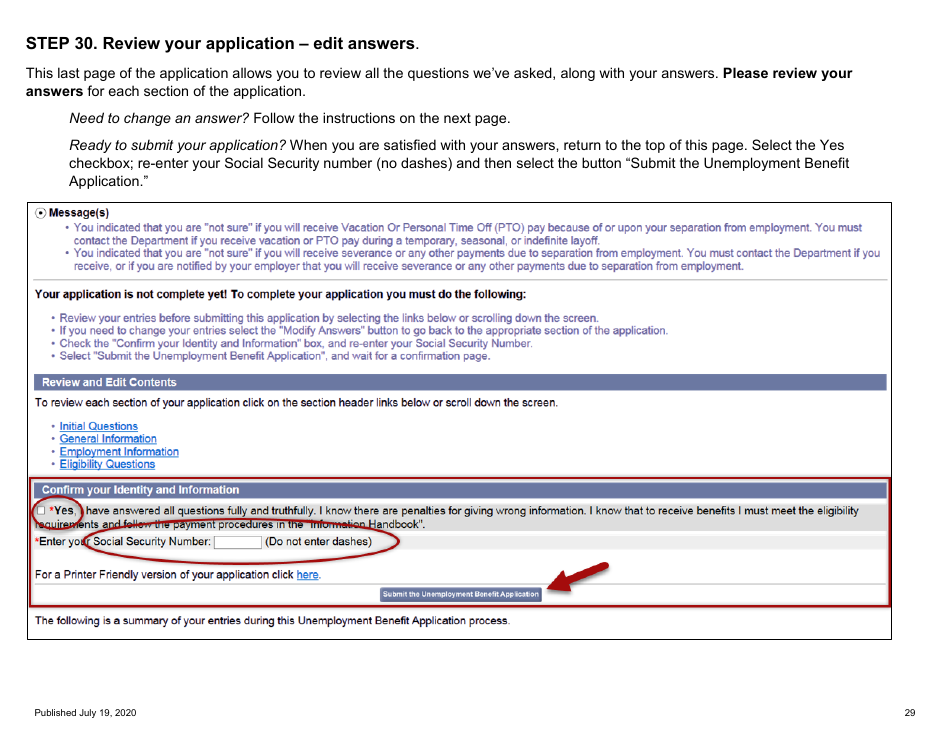 For Self-employed and Contract Workers Step-By-Step Guide to Completing the Ui Application During Covid-19 - Minnesota, Page 29