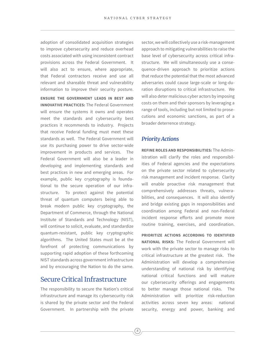 National Cyber Strategy of the United States of America, Page 17