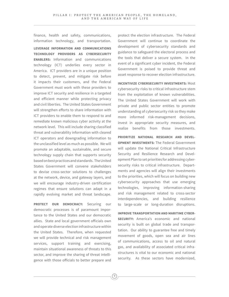 National Cyber Strategy of the United States of America, Page 18