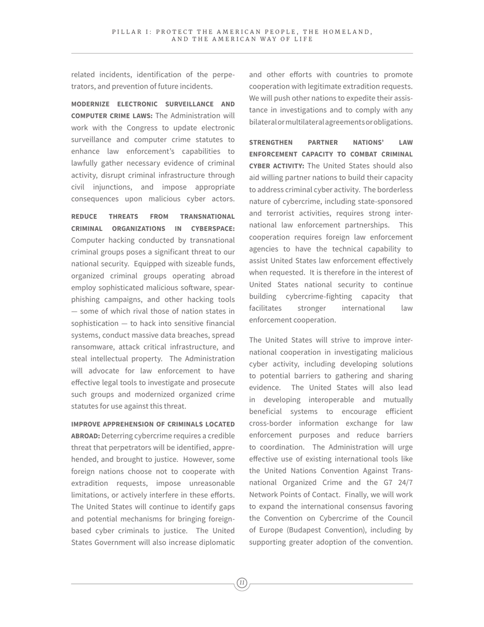 National Cyber Strategy of the United States of America, Page 20