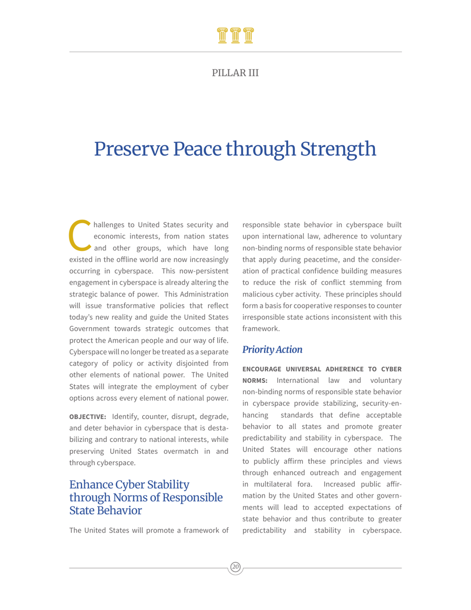 National Cyber Strategy of the United States of America, Page 29