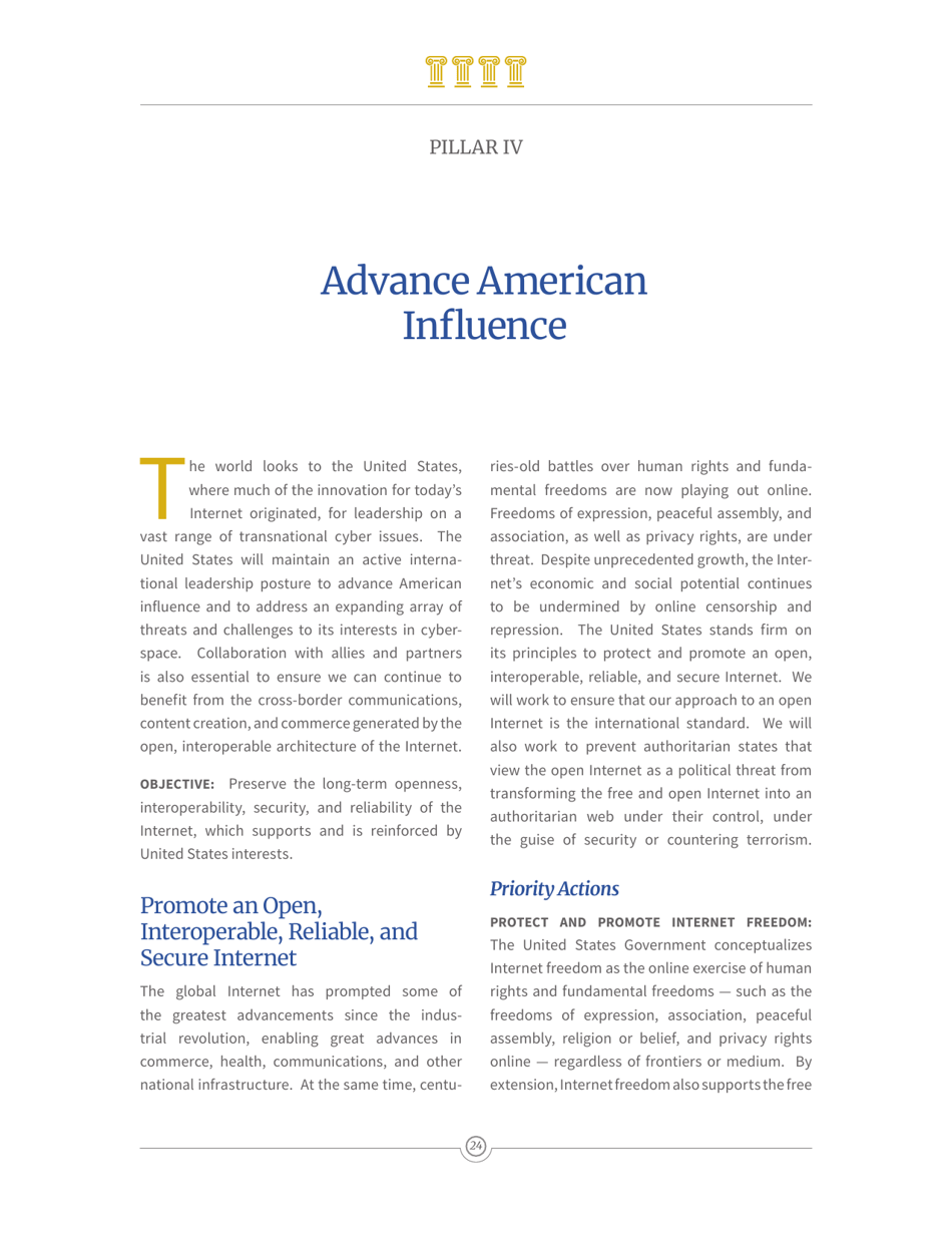 National Cyber Strategy of the United States of America, Page 33