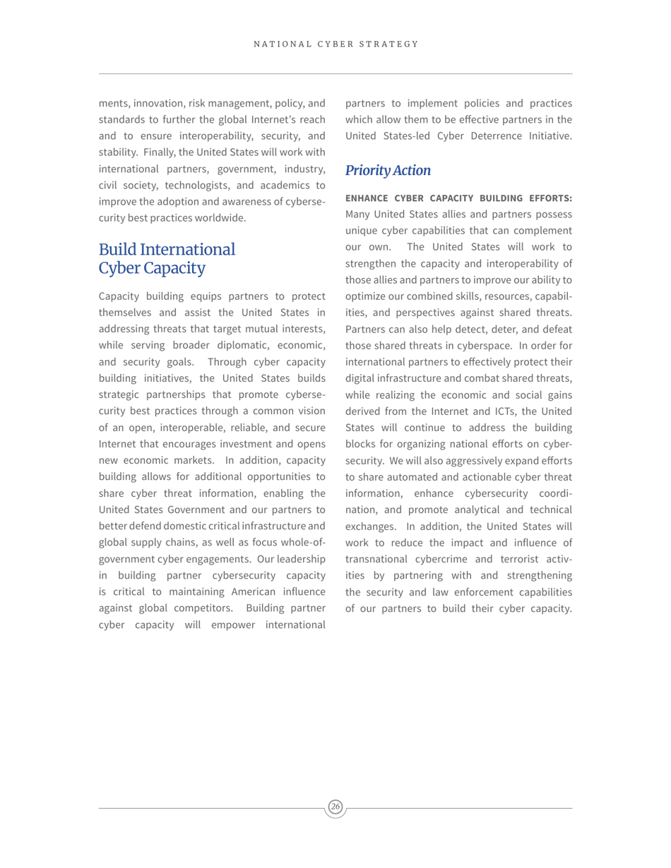 National Cyber Strategy of the United States of America, Page 35