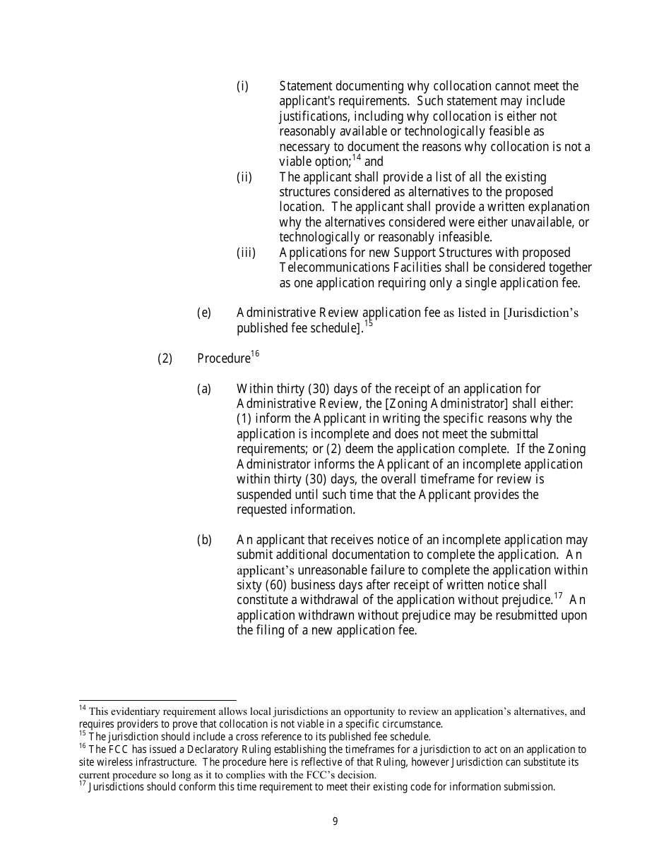 Model Wireless Telecommunications Facility Siting Ordinance - the Wireless Infrastructure Association, Page 10