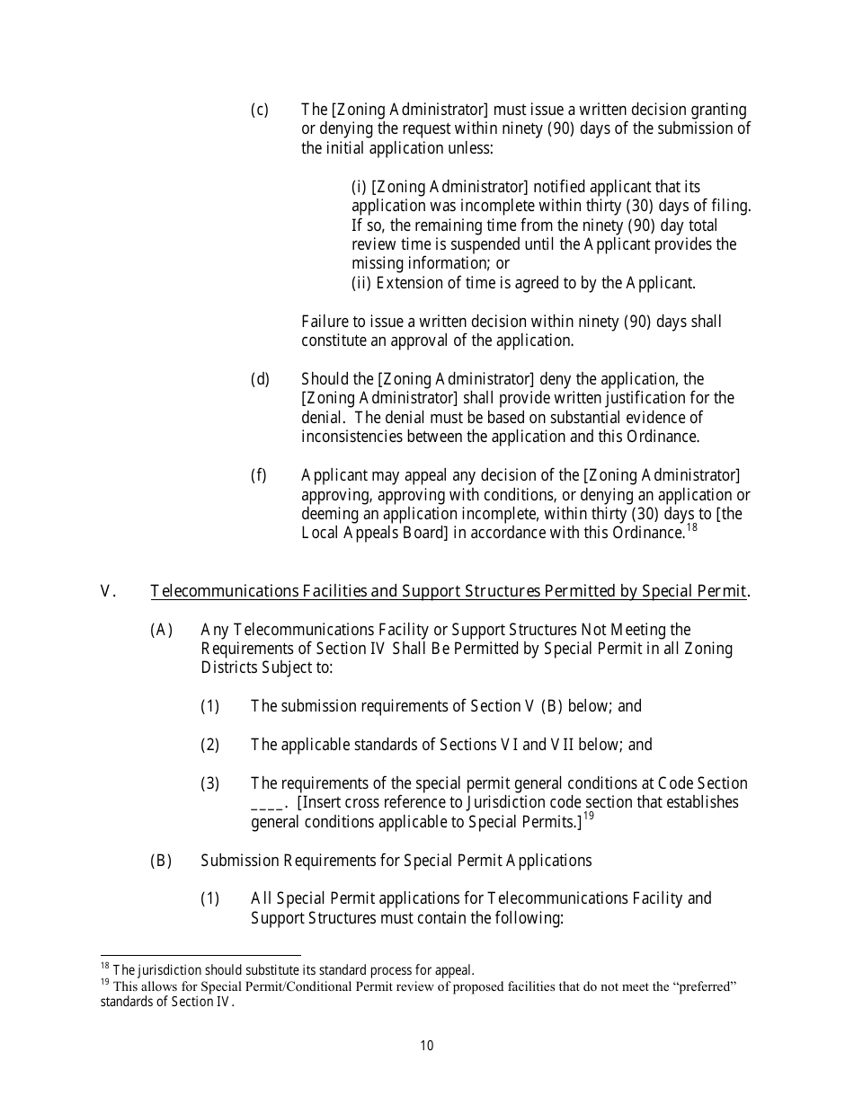 Model Wireless Telecommunications Facility Siting Ordinance - the Wireless Infrastructure Association, Page 11