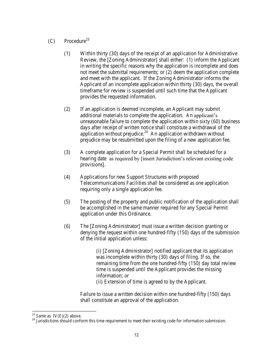 Model Wireless Telecommunications Facility Siting Ordinance - the Wireless Infrastructure Association, Page 13