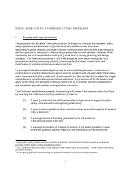 Model Wireless Telecommunications Facility Siting Ordinance - the Wireless Infrastructure Association, Page 2