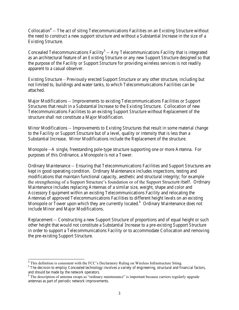 Model Wireless Telecommunications Facility Siting Ordinance - the Wireless Infrastructure Association, Page 4