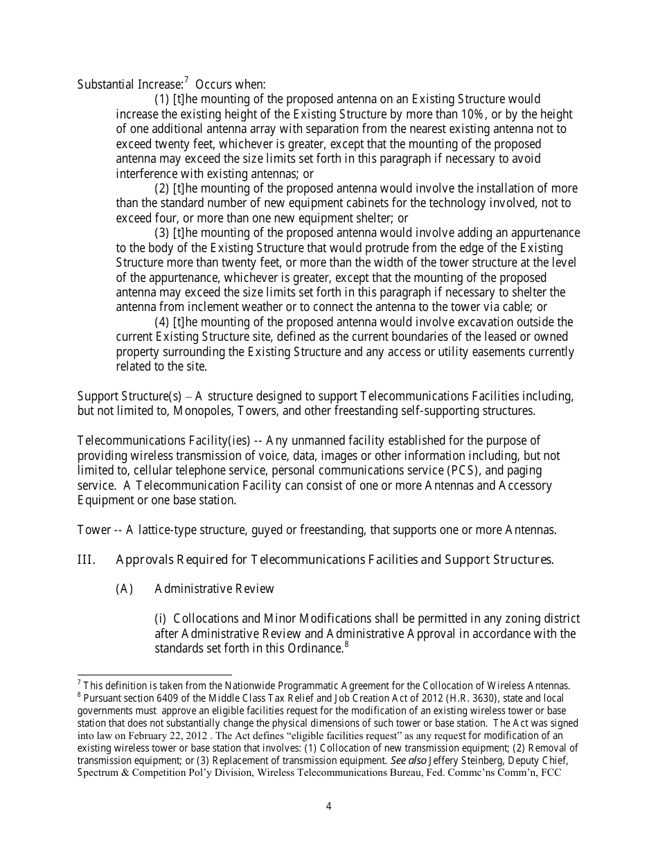 Model Wireless Telecommunications Facility Siting Ordinance - the Wireless Infrastructure Association, Page 5