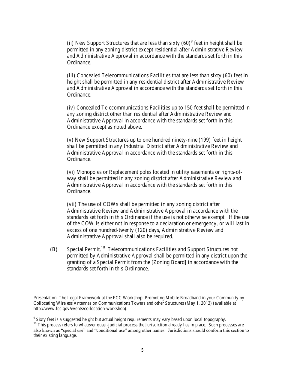 Model Wireless Telecommunications Facility Siting Ordinance - the Wireless Infrastructure Association, Page 6