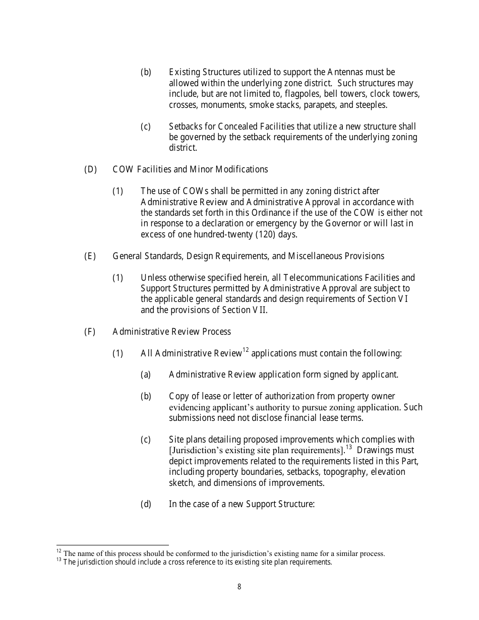 Model Wireless Telecommunications Facility Siting Ordinance - the Wireless Infrastructure Association, Page 9