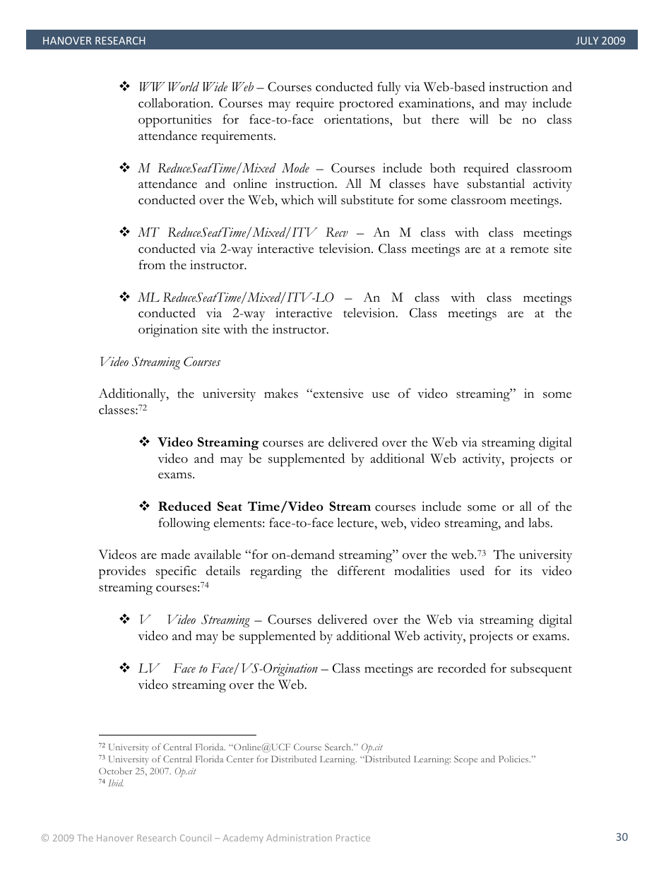 Best Practices in Online Teaching Strategies - the Hanover Research Council - Pennsylvania, Page 30