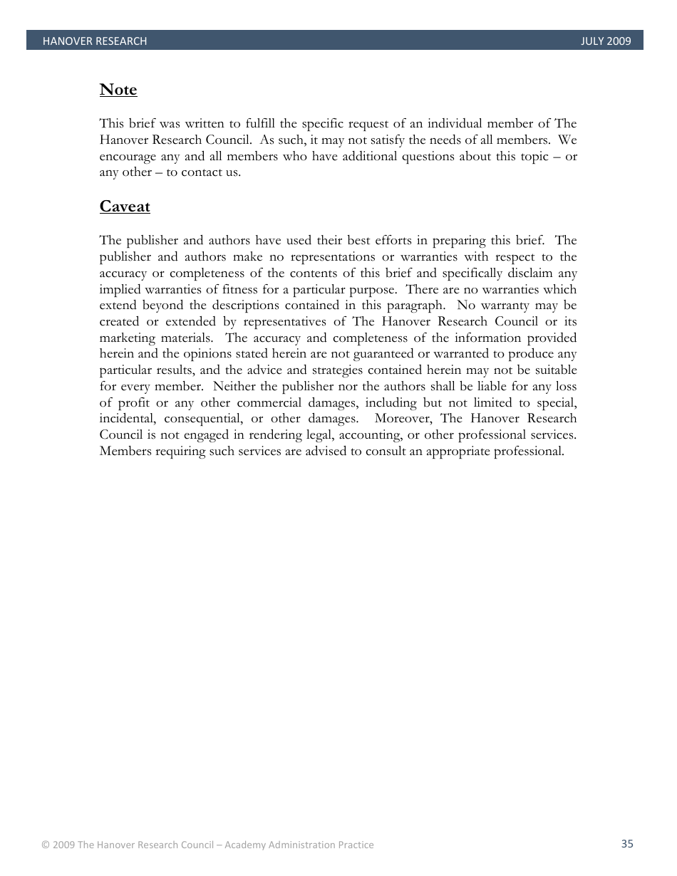 Best Practices in Online Teaching Strategies - the Hanover Research Council - Pennsylvania, Page 35