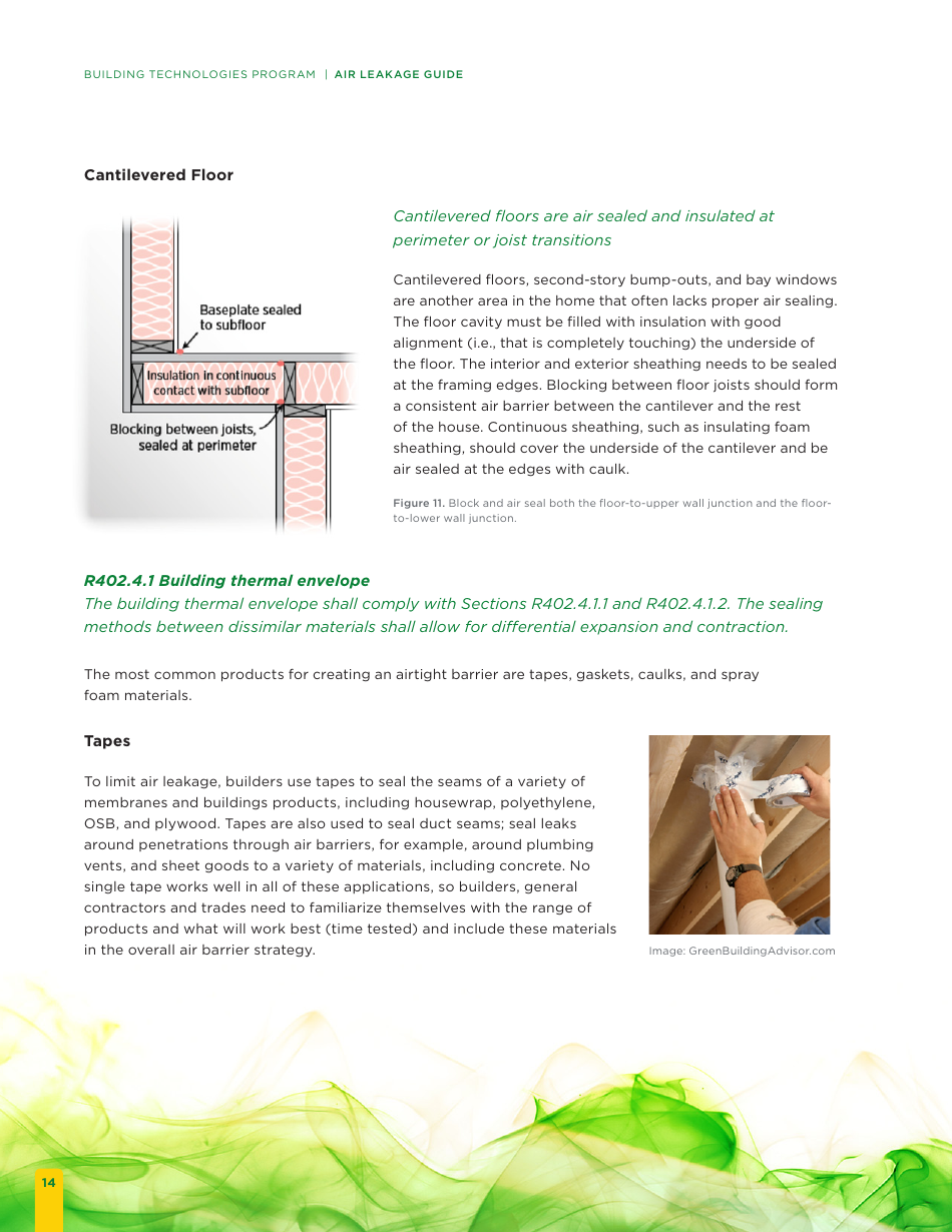 Building Energy Code Resource Guide: Air Leakage Guide - Building Technologies Program, Page 20
