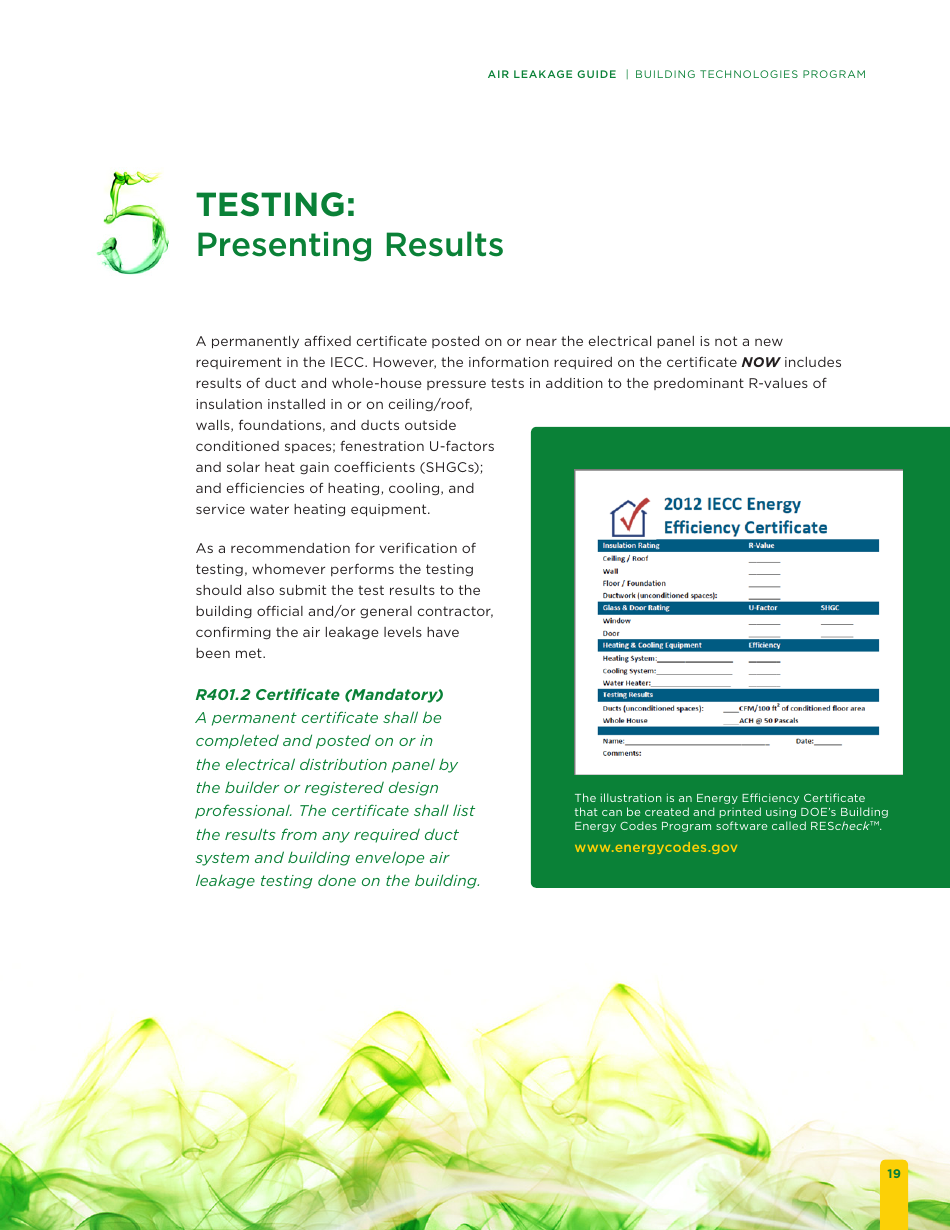 Building Energy Code Resource Guide: Air Leakage Guide - Building Technologies Program, Page 25