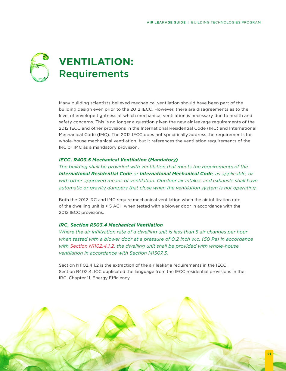 Building Energy Code Resource Guide: Air Leakage Guide - Building Technologies Program, Page 27