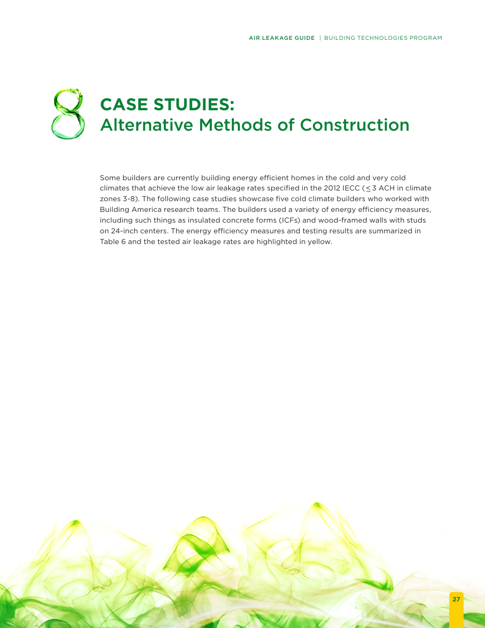 Building Energy Code Resource Guide: Air Leakage Guide - Building Technologies Program, Page 33