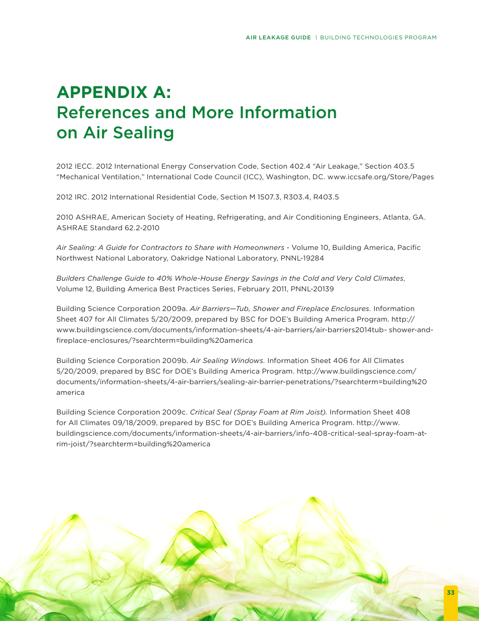 Building Energy Code Resource Guide: Air Leakage Guide - Building Technologies Program, Page 39