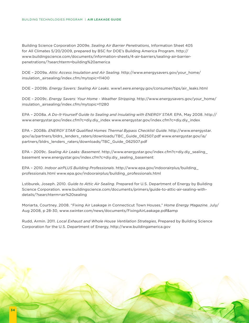 Building Energy Code Resource Guide: Air Leakage Guide - Building Technologies Program, Page 40