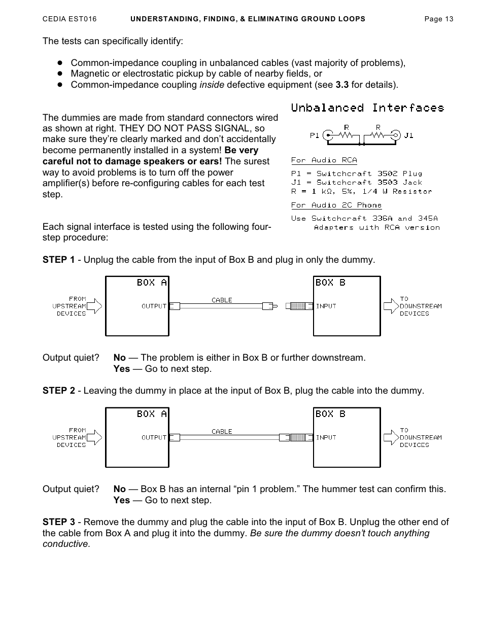 Understanding, Finding,  Eliminating Ground Loops - Bill Whitlock, Page 13