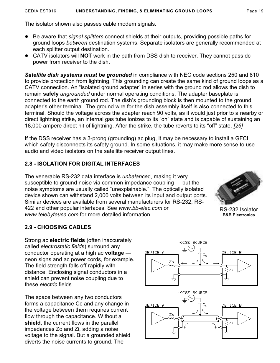Understanding, Finding,  Eliminating Ground Loops - Bill Whitlock, Page 19