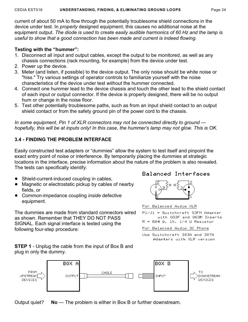 Understanding, Finding,  Eliminating Ground Loops - Bill Whitlock, Page 24
