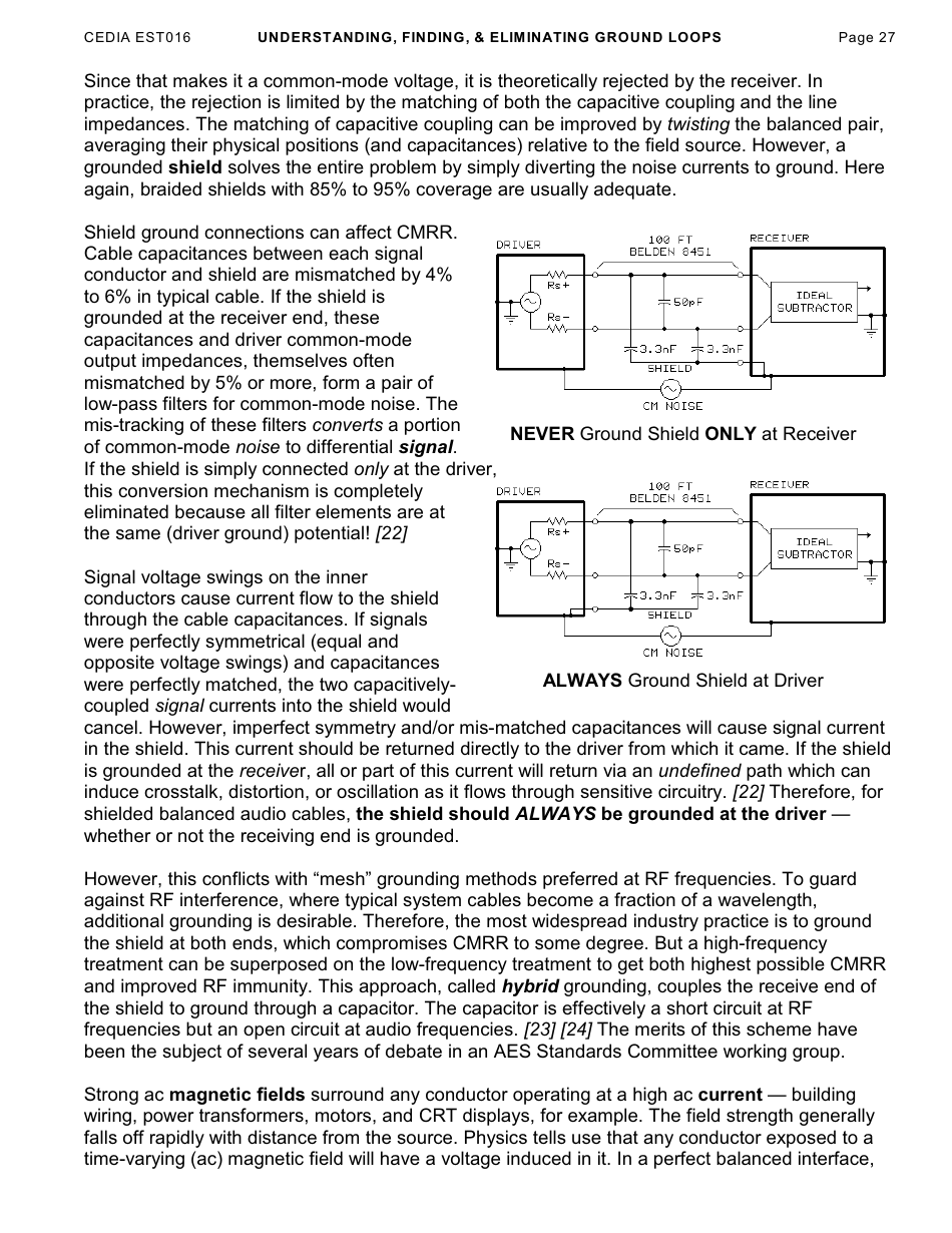 Understanding, Finding,  Eliminating Ground Loops - Bill Whitlock, Page 27