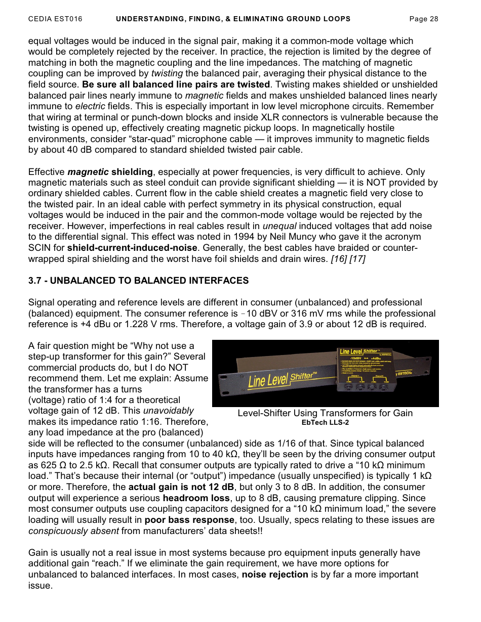Understanding, Finding,  Eliminating Ground Loops - Bill Whitlock, Page 28