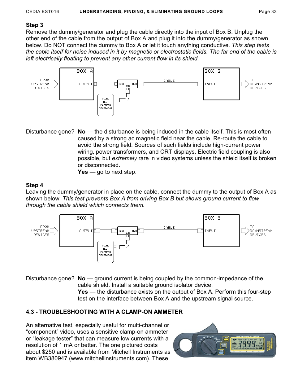 Understanding, Finding,  Eliminating Ground Loops - Bill Whitlock, Page 33