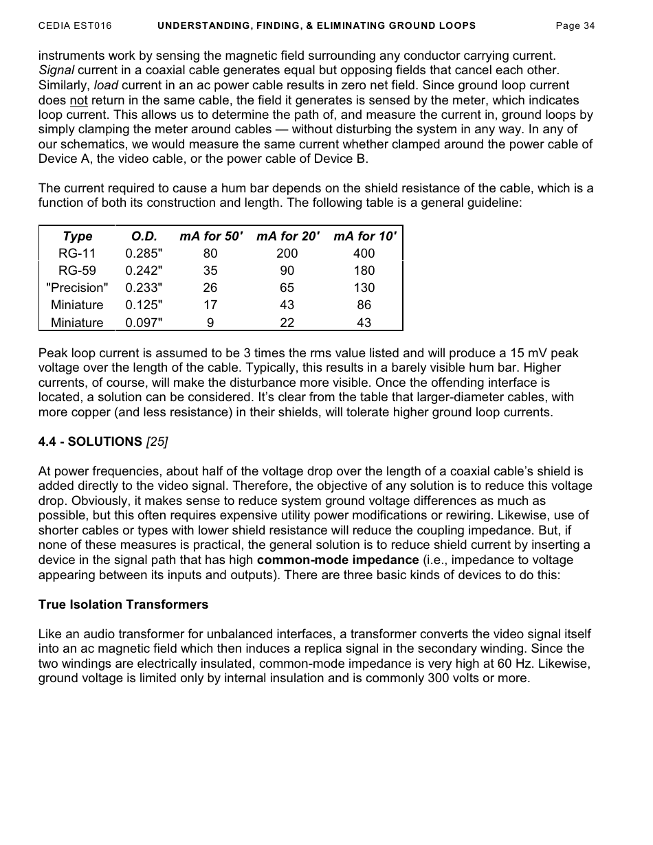 Understanding, Finding,  Eliminating Ground Loops - Bill Whitlock, Page 34