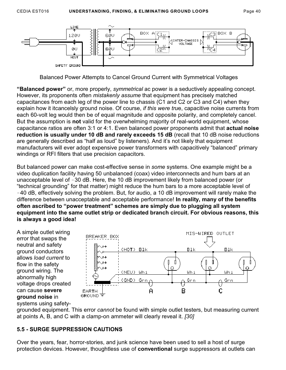 Understanding, Finding,  Eliminating Ground Loops - Bill Whitlock, Page 40