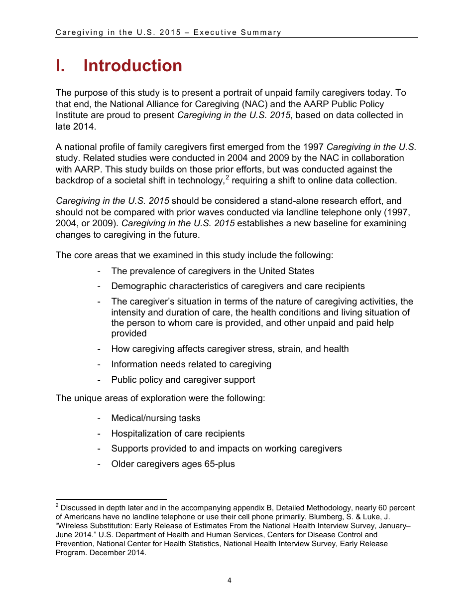 Caregiving in the U.S. 2015 - Executive Summary, Page 5