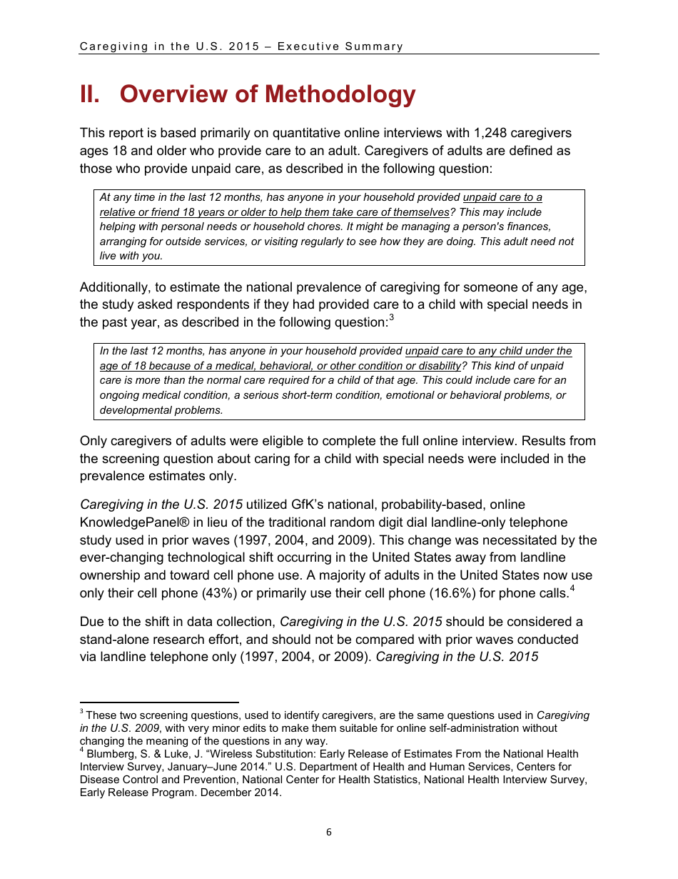 Caregiving in the U.S. 2015 - Executive Summary, Page 7