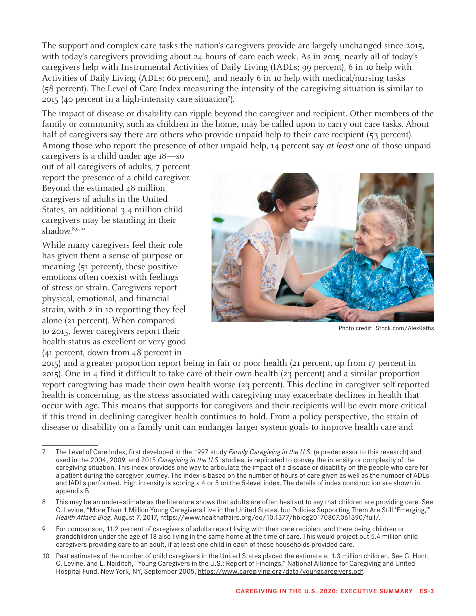 Caregiving in the U.S. 2020 - Executive Summary, Page 7