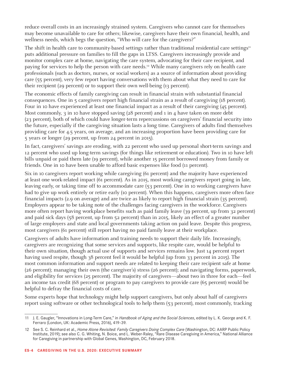 Caregiving in the U.S. 2020 - Executive Summary, Page 8