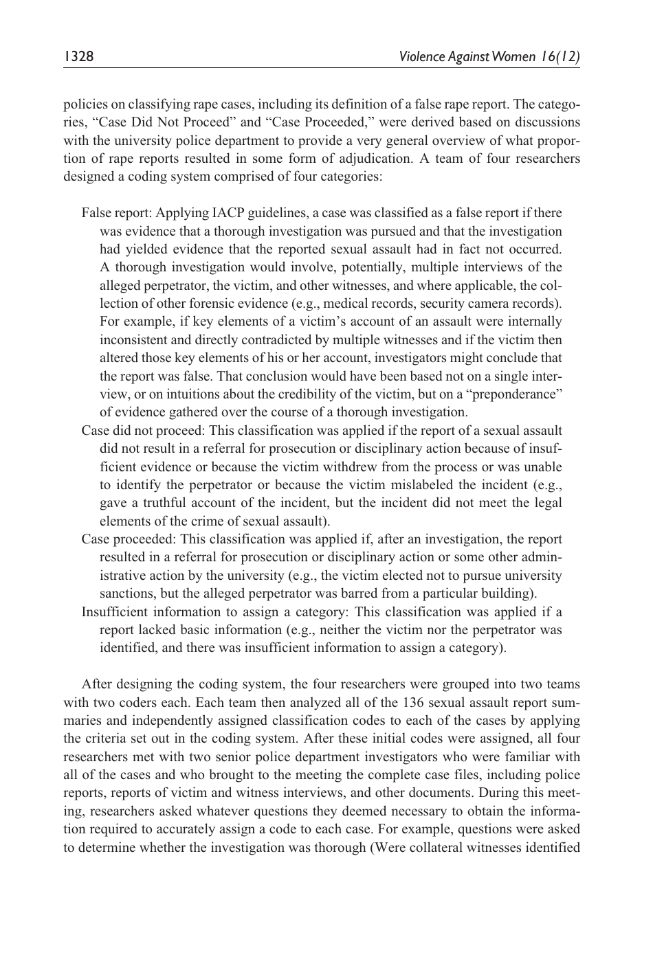 False Allegations of Sexual Assualt: an Analysis of Ten Years of Reported Cases - David Lisak, Lori Gardinier, Sarah C. Nicksa, Ashley M. Cote, Page 11