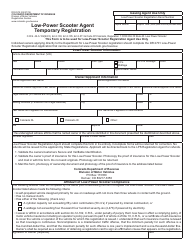 Document preview: Form DR2579 Low-Power Scooter Agent Temporary Registration - Colorado