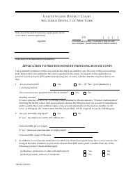 Document preview: Application to Proceed Without Prepaying Fees or Costs - New York