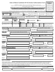 Document preview: Form W-9 State of Maine Substitute W-9 & Vendor Authorization Form - Maine